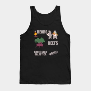 Bears beets battlestar galactica Tank Top